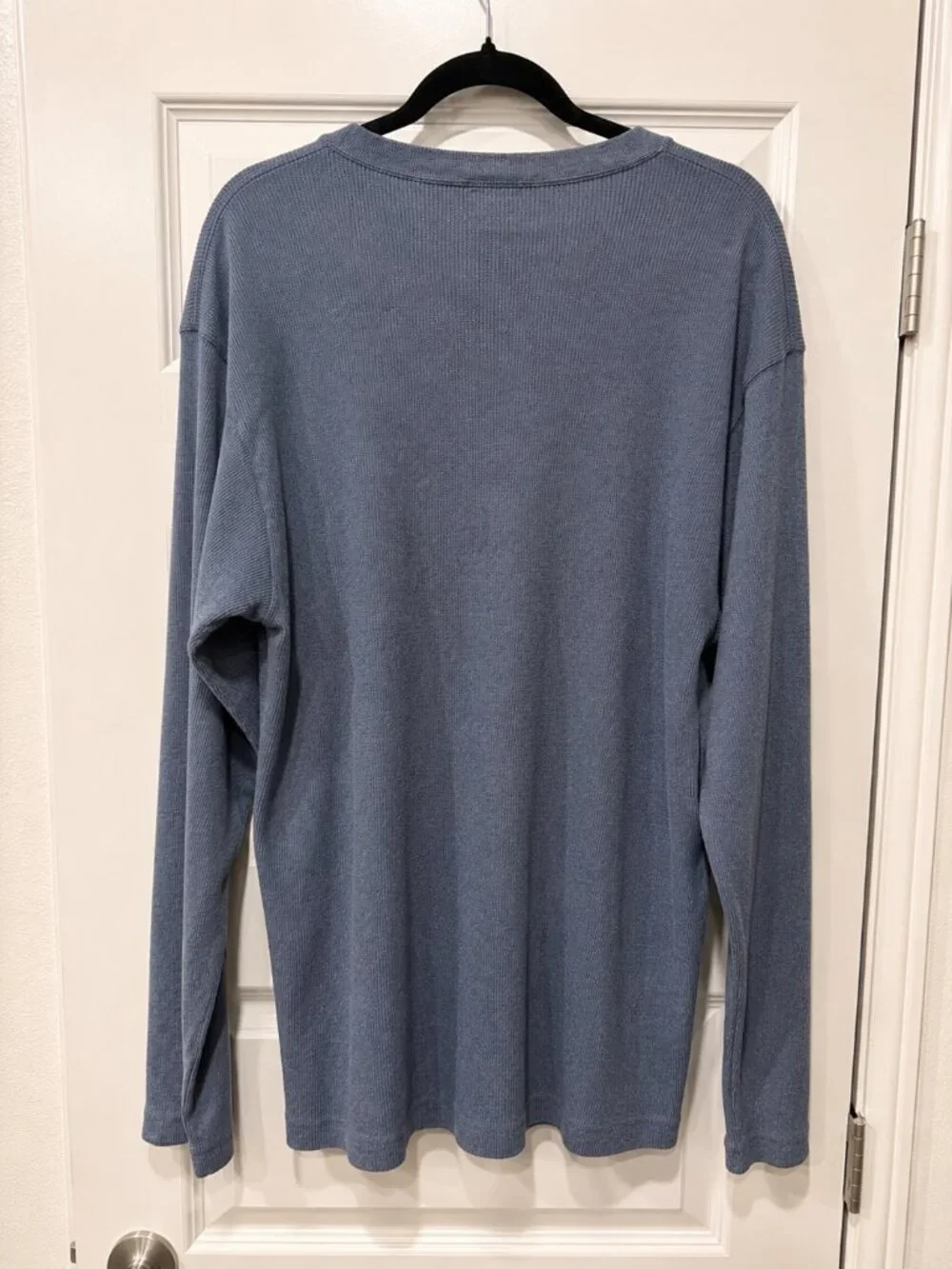 Banana Republic Men’s Thermal Henley Long Sleeve Shirt – Blue – Size Large